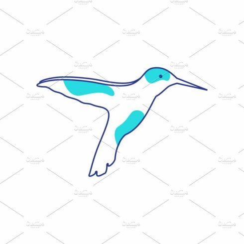 abstract lines art humming bird logo cover image.