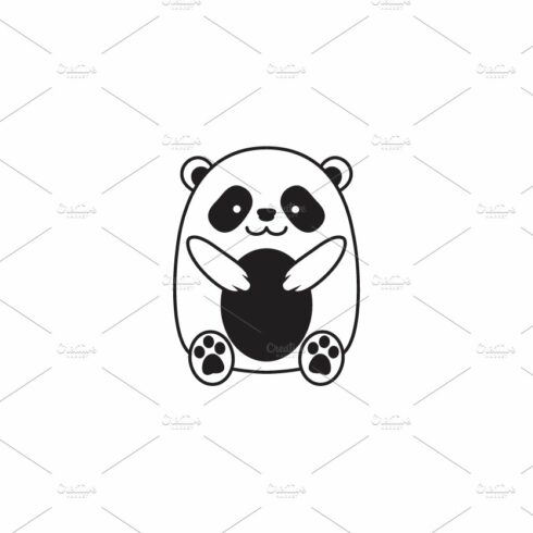 logo cute cartoon baby panda smile cover image.