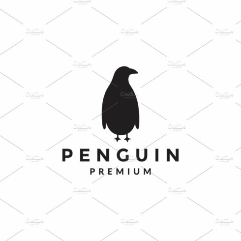 silhouette  shape bird penguin logo cover image.
