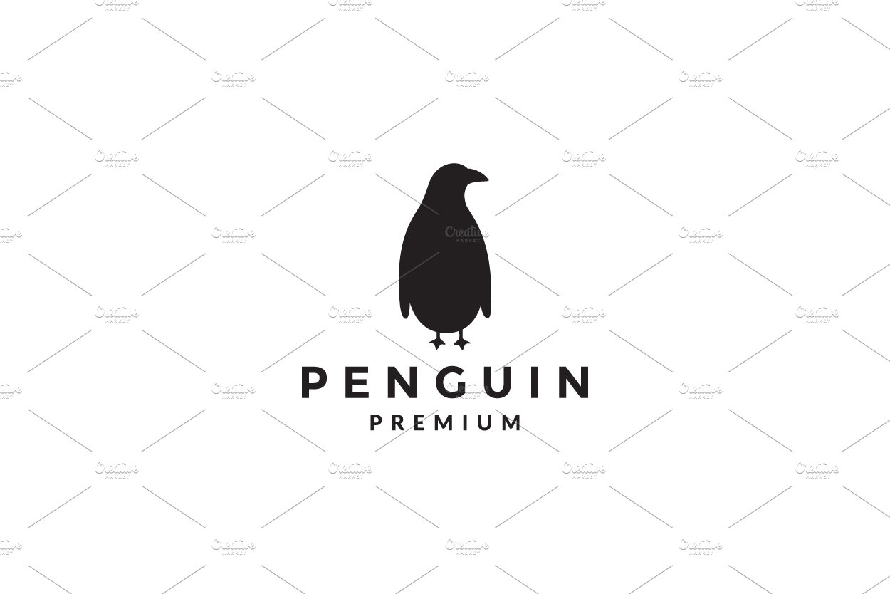 silhouette  shape bird penguin logo cover image.