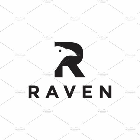 letter R with head bird raven logo cover image.