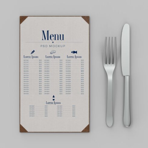 Menu Mockup cover image.