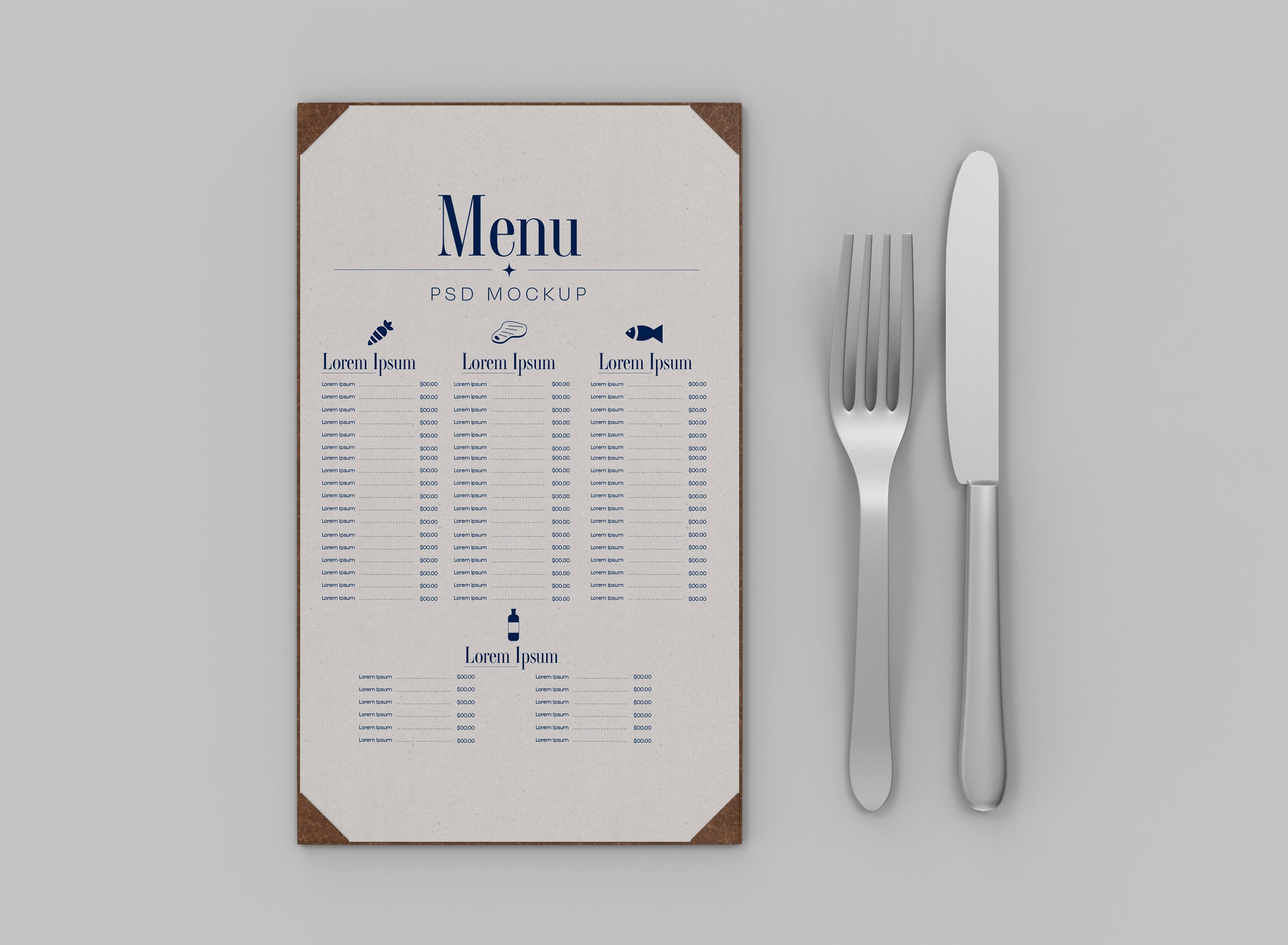 Menu Mockup cover image.