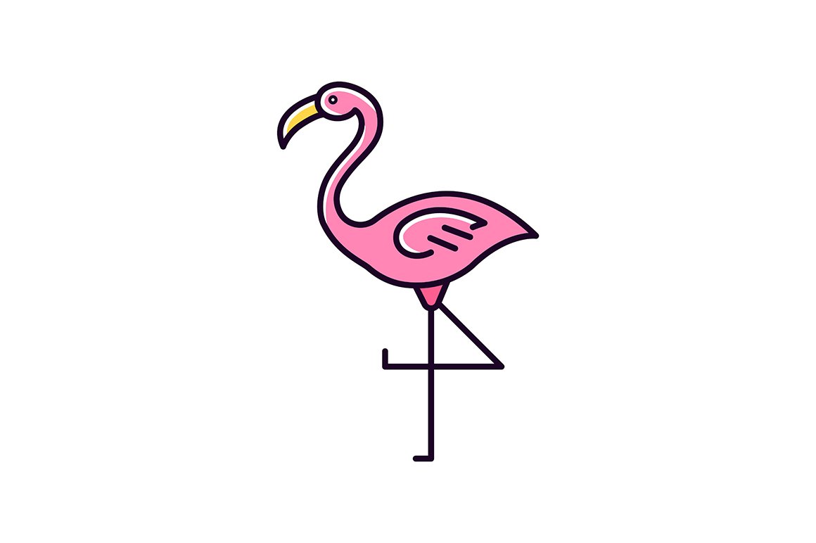 Flamingo pink RGB color icon cover image.