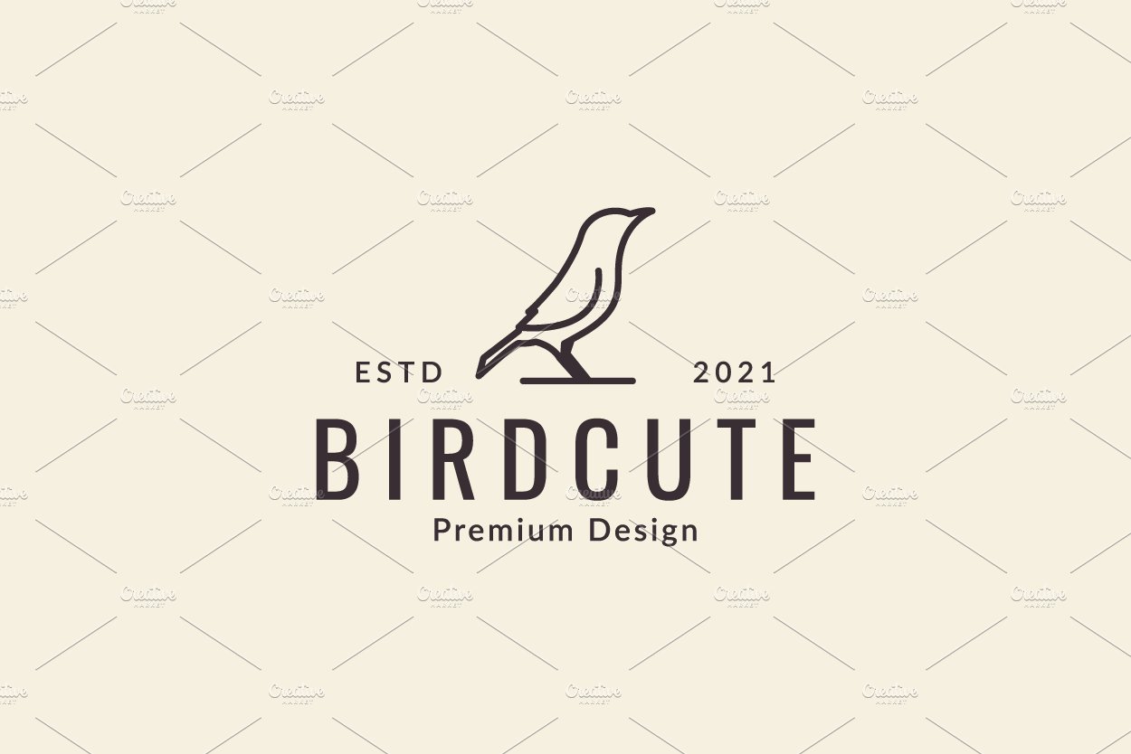 simple logo bird raven unique logo cover image.