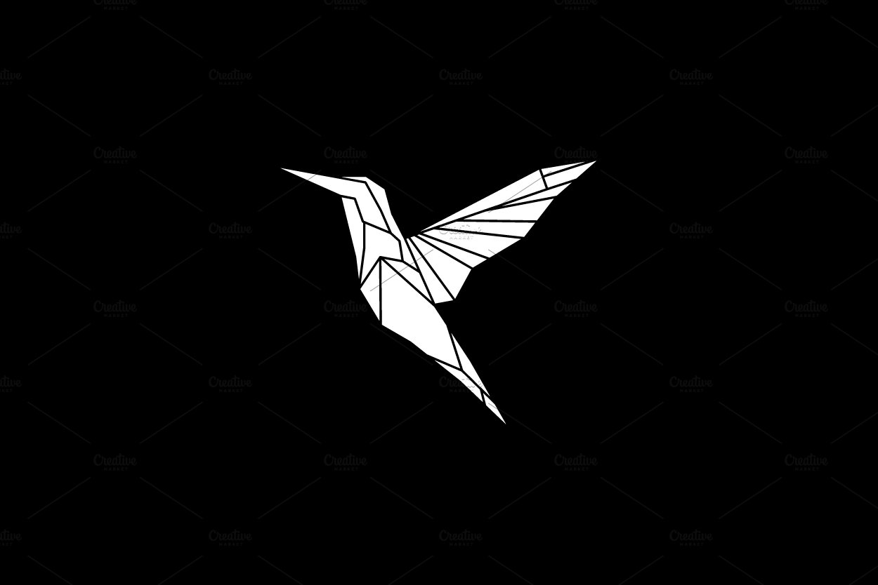 geometric hummingbird fly logo cover image.