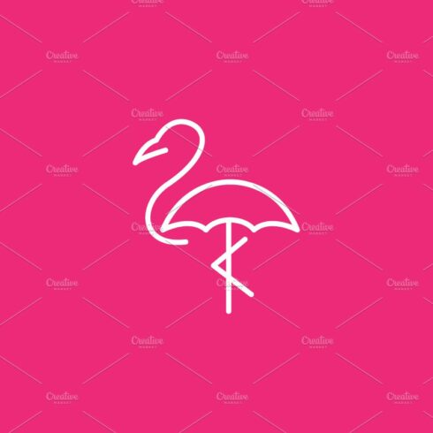 umbrella with flamingo lines logo cover image.