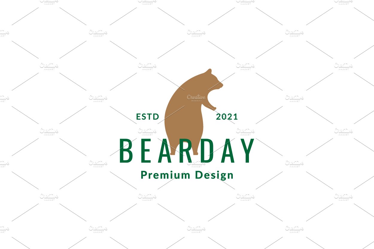 bear grizzly stand vintage logo cover image.