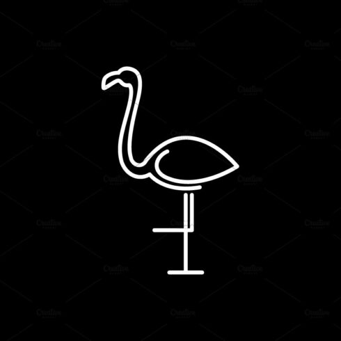 single line bird flamingo lake logo cover image.