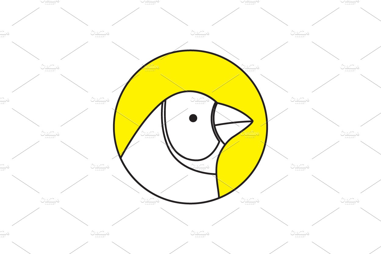 circle with head bird parakeet logo cover image.