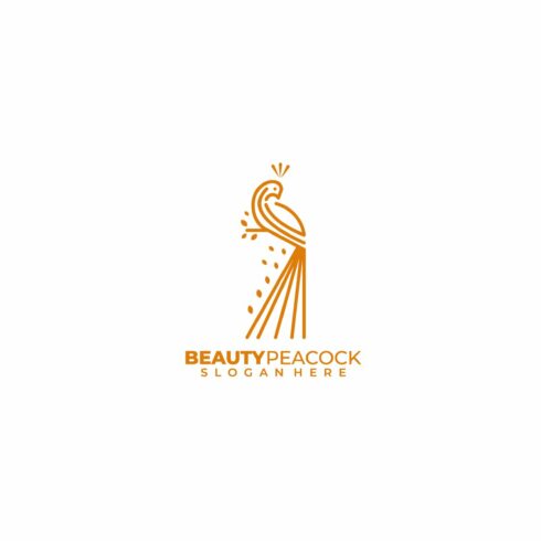 peacock design line art logo templat cover image.