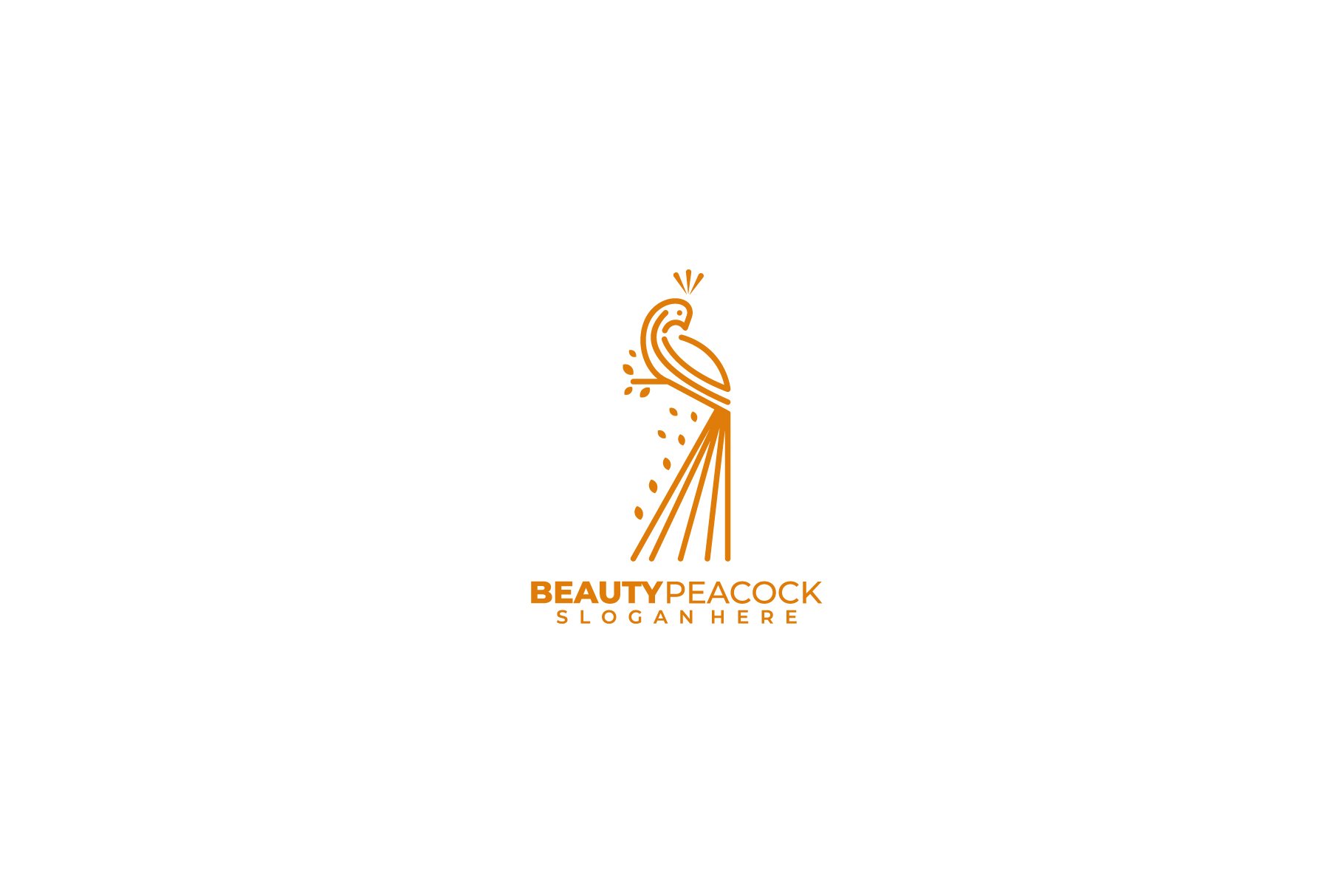 peacock design line art logo templat cover image.