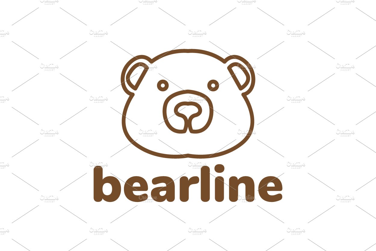 cute face little bear grizzly logo cover image.
