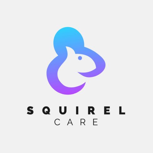 Squirrel Care icon symbol for logo cover image.