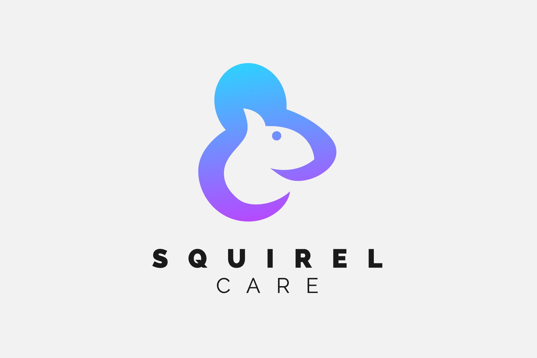 Squirrel Care icon symbol for logo cover image.