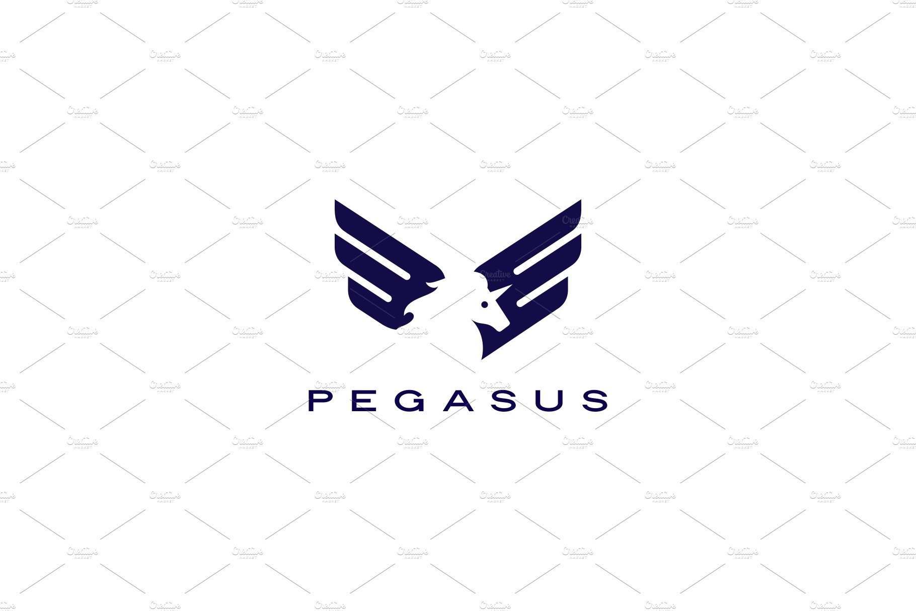 horse pegasus unicorn wings logo cover image.