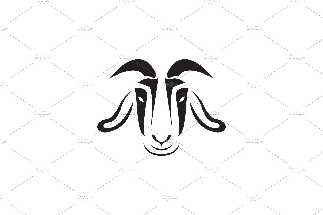 modern shape head goat logo cover image.
