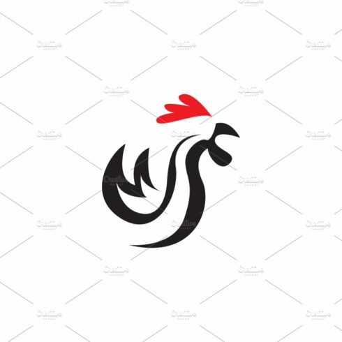 modern shape chicken rooster logo cover image.
