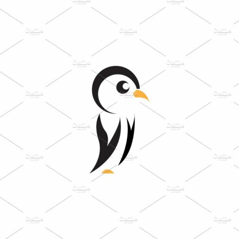 cartoon cute baby penguin logo cover image.