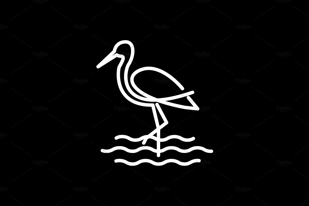 continuous line bird pelican logo cover image.