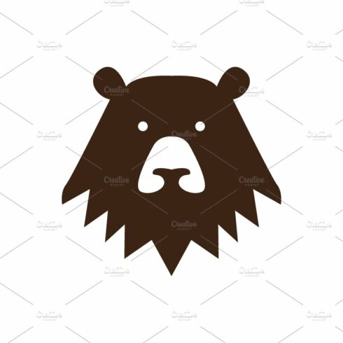 flat shape face bear grizzly logo cover image.