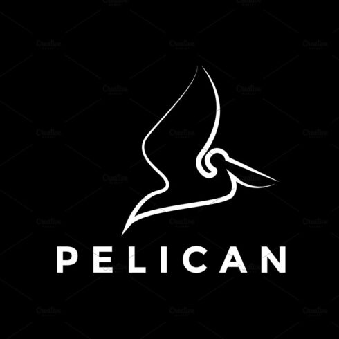 fly bird pelican modern logo cover image.