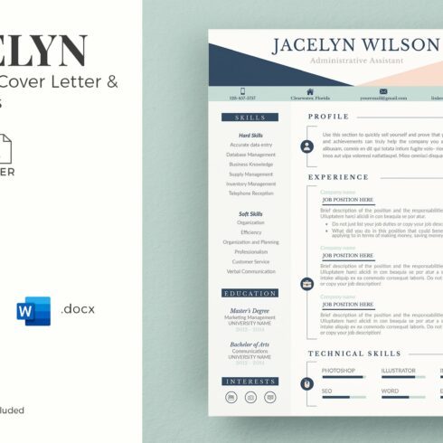 Creative Resume Example, CV Cover L. cover image.