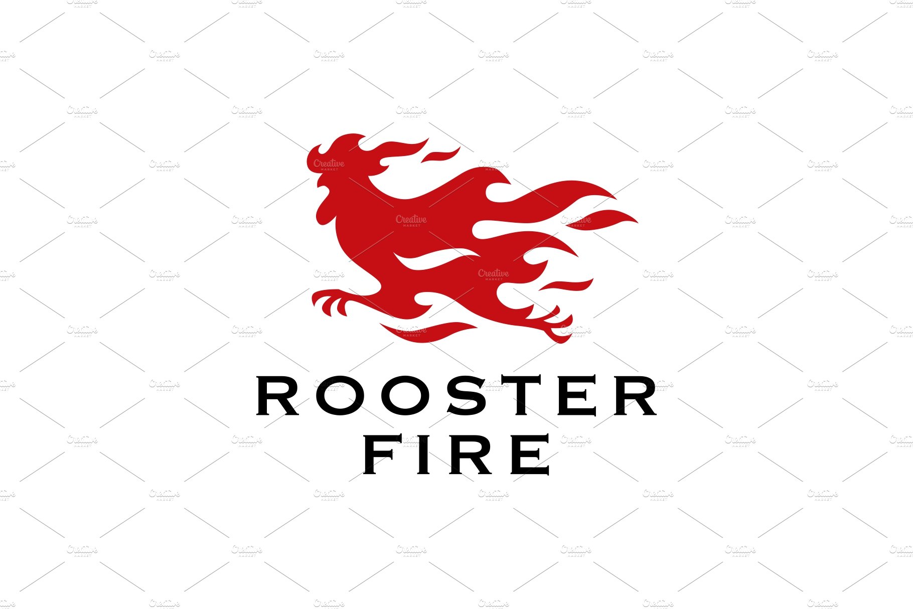 rooster fire chicken flame logo cover image.