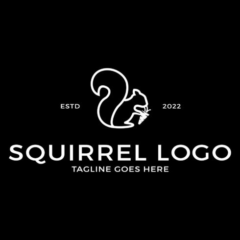 Line Art Squirrel Logo cover image.