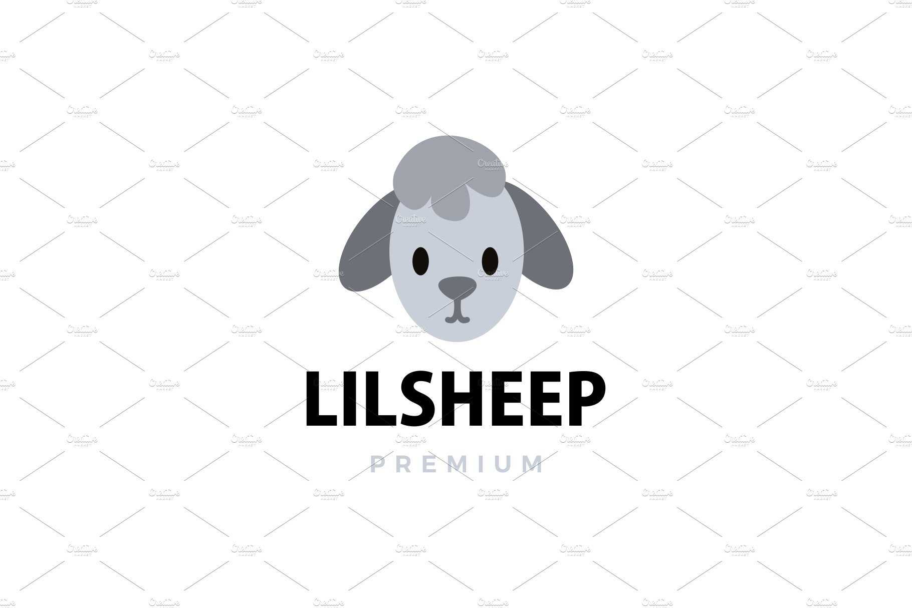 cute little sheep cartoon logo cover image.