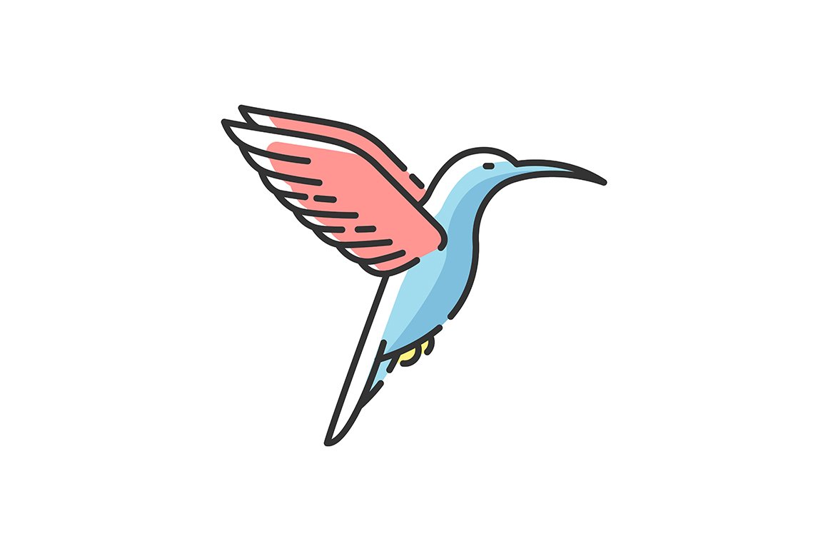 Hummingbird RGB color icon cover image.