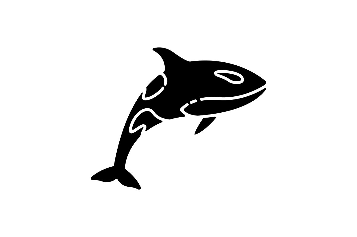 Orca black glyph icon cover image.