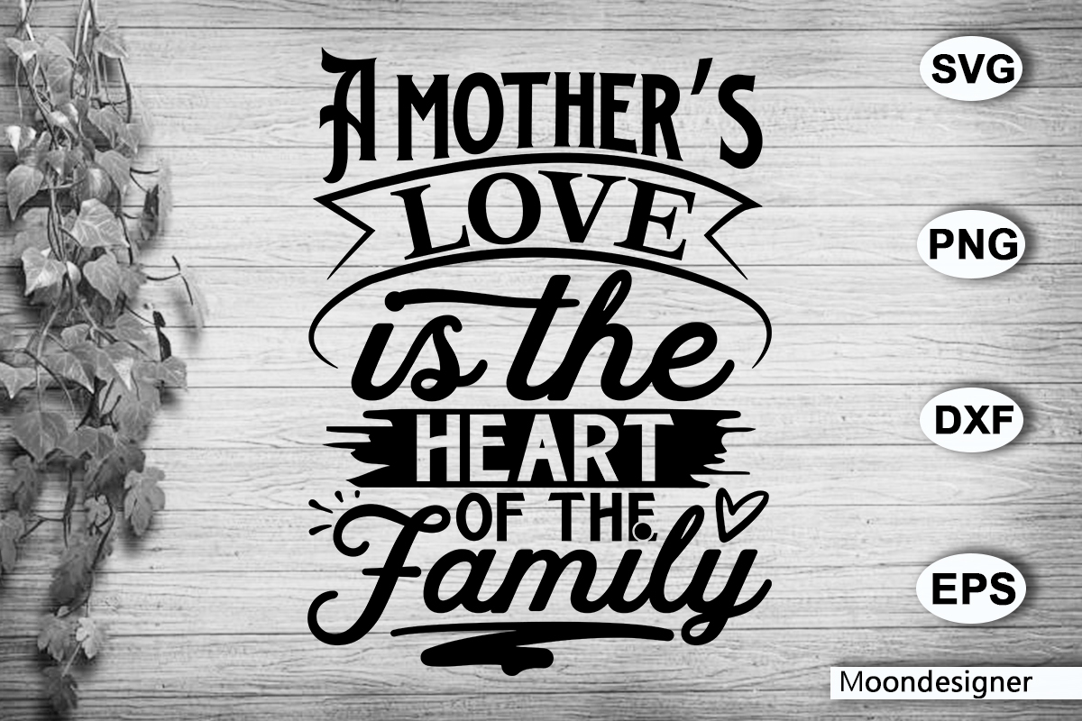 Black and white photo with the words i love is the heart of the family.