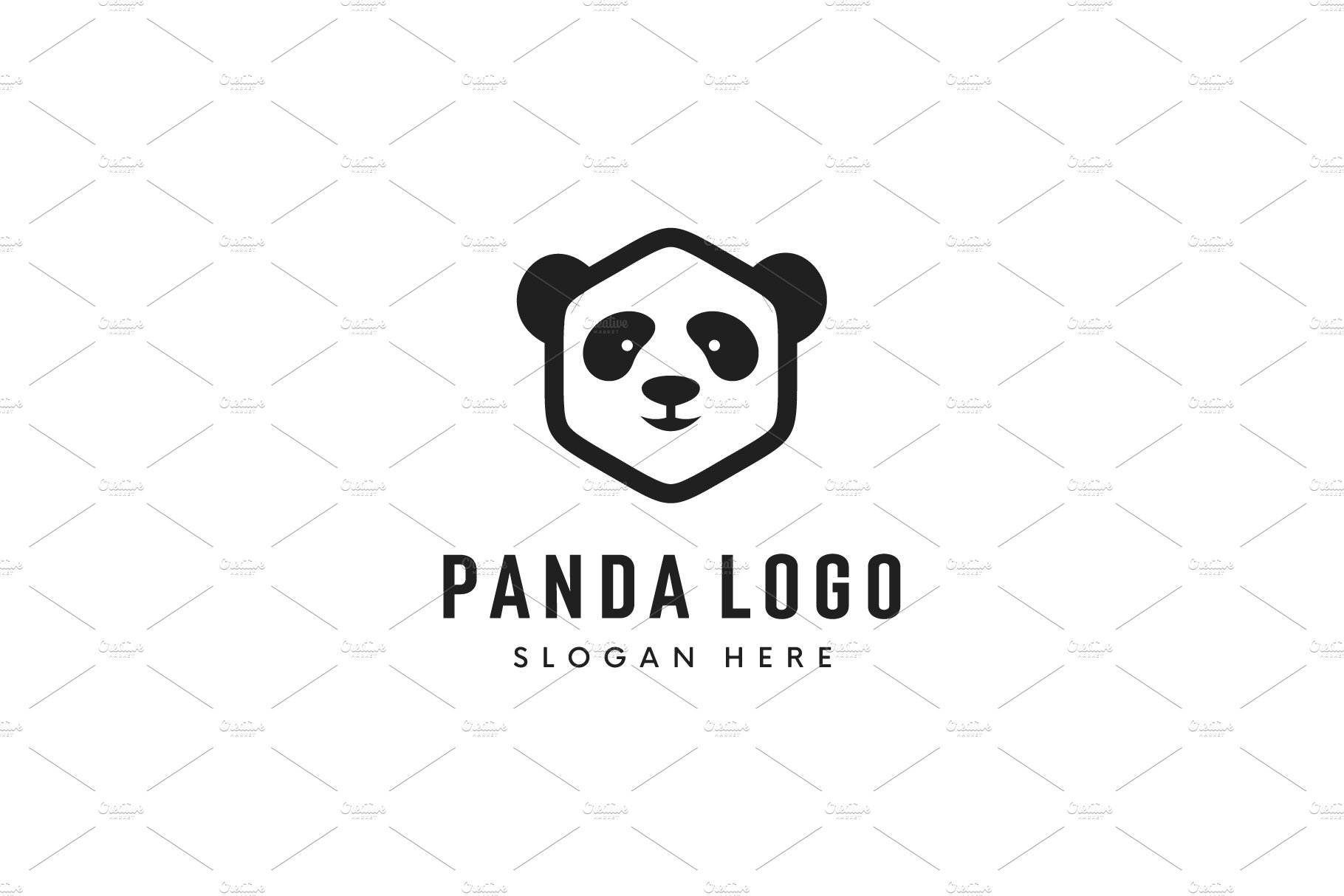 head panda logo vector design cover image.