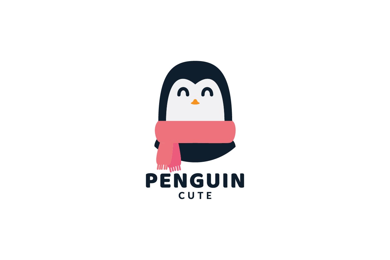 cute cartoon penguin logo cover image.