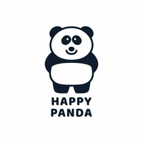 illustration cute cartoon panda logo cover image.
