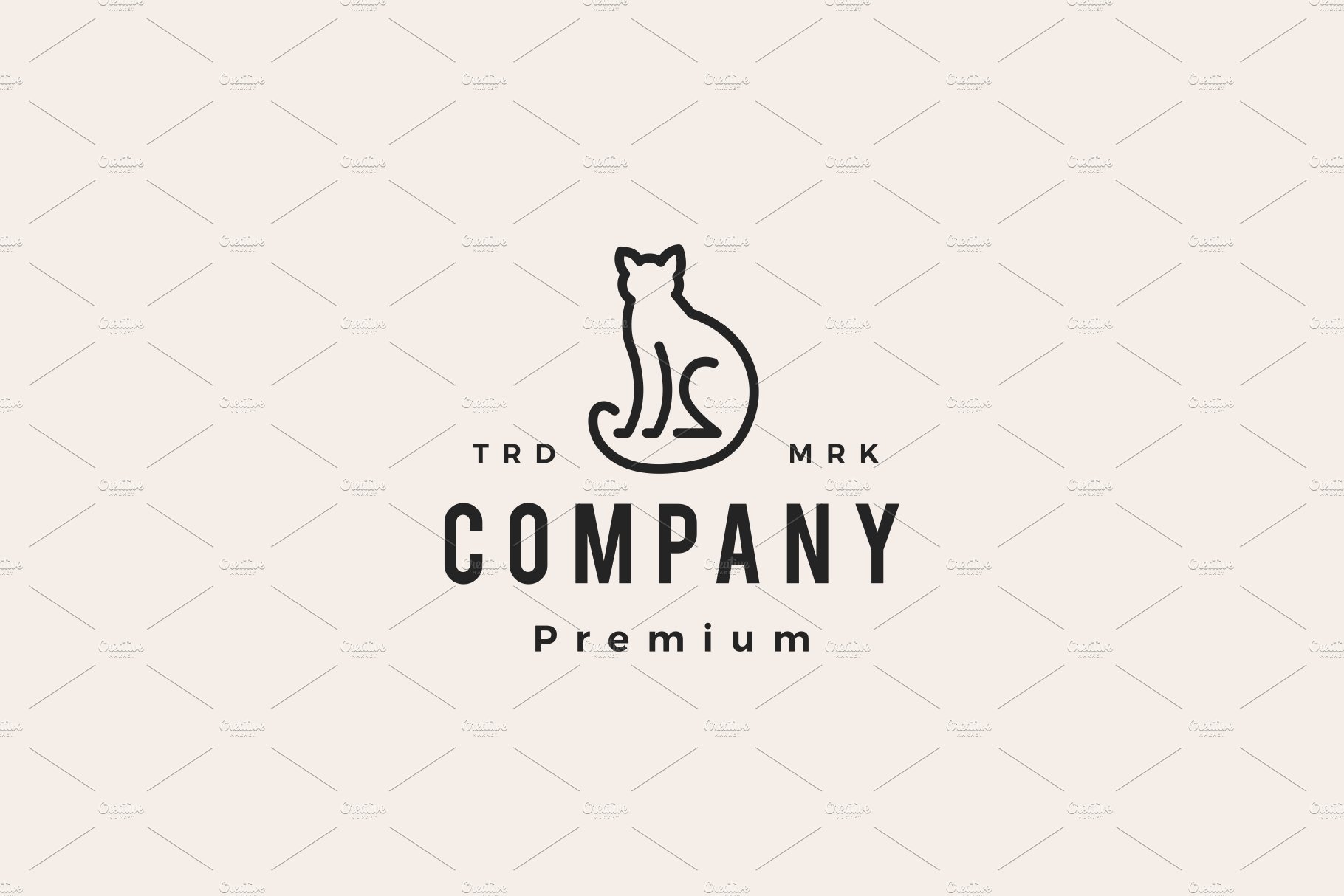 Cat line logo icon design vector - MasterBundles