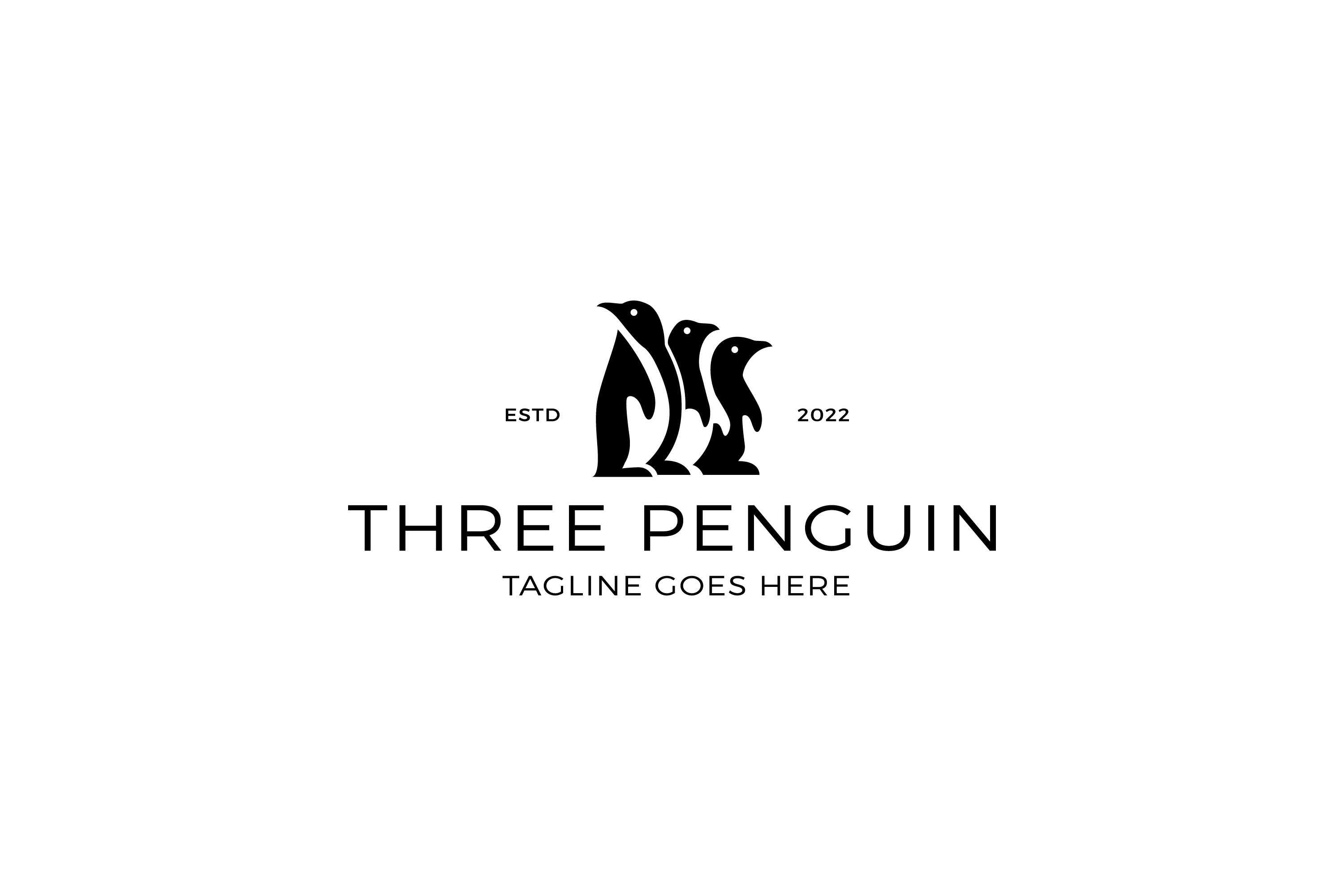 Standing Three Penguin Logo cover image.