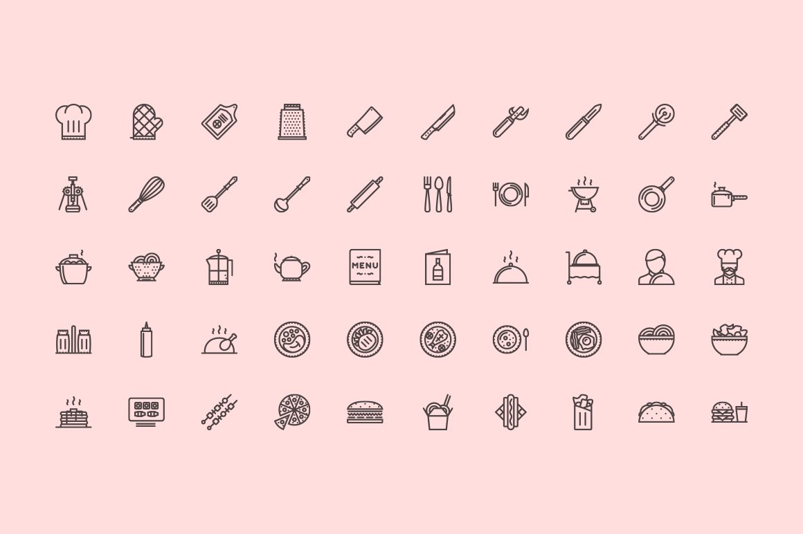 The Kitchen Icons 100 preview image.