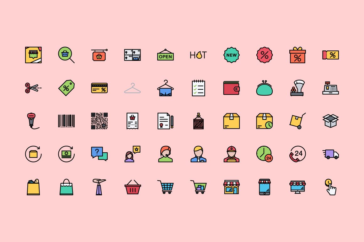 The Shop Icons 100 preview image.