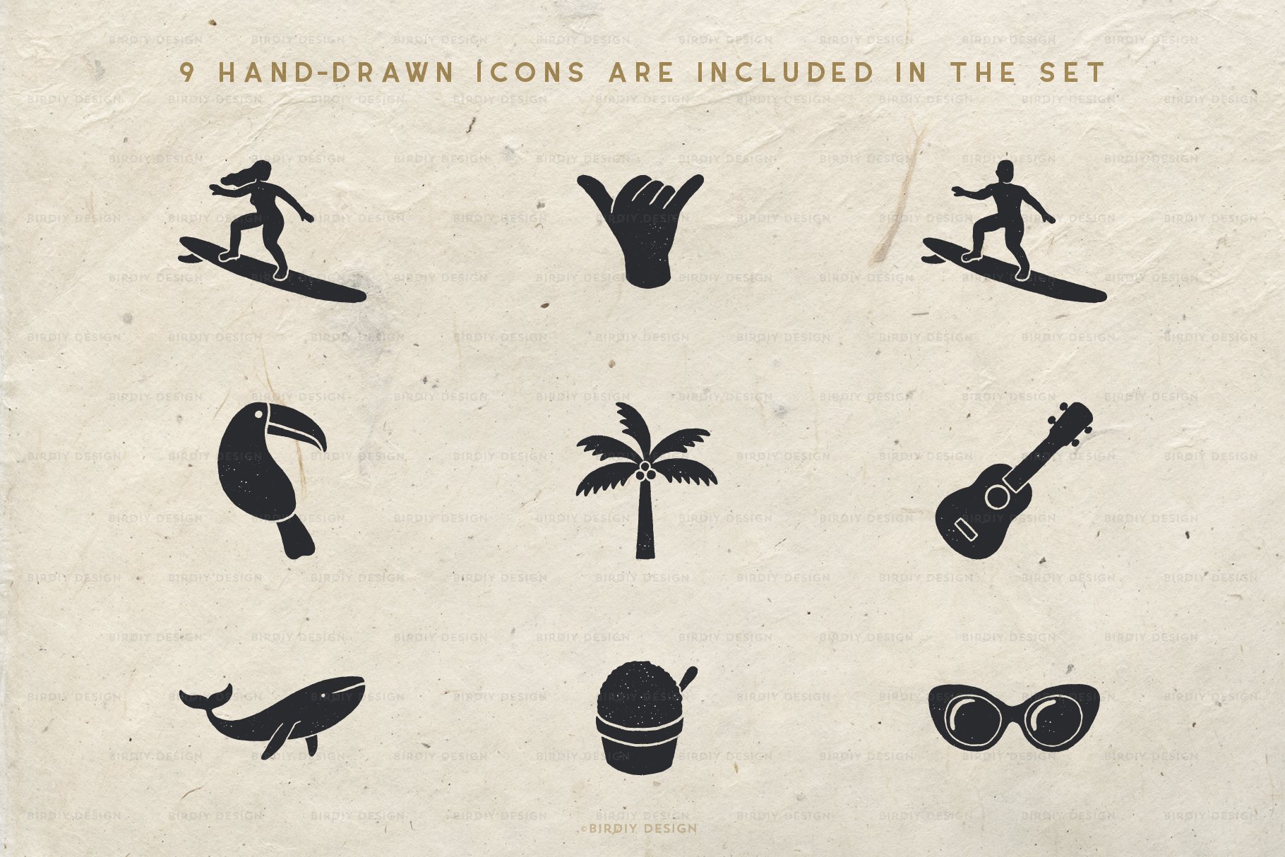 Summer Icons 2 Hand Drawn Graphics preview image.