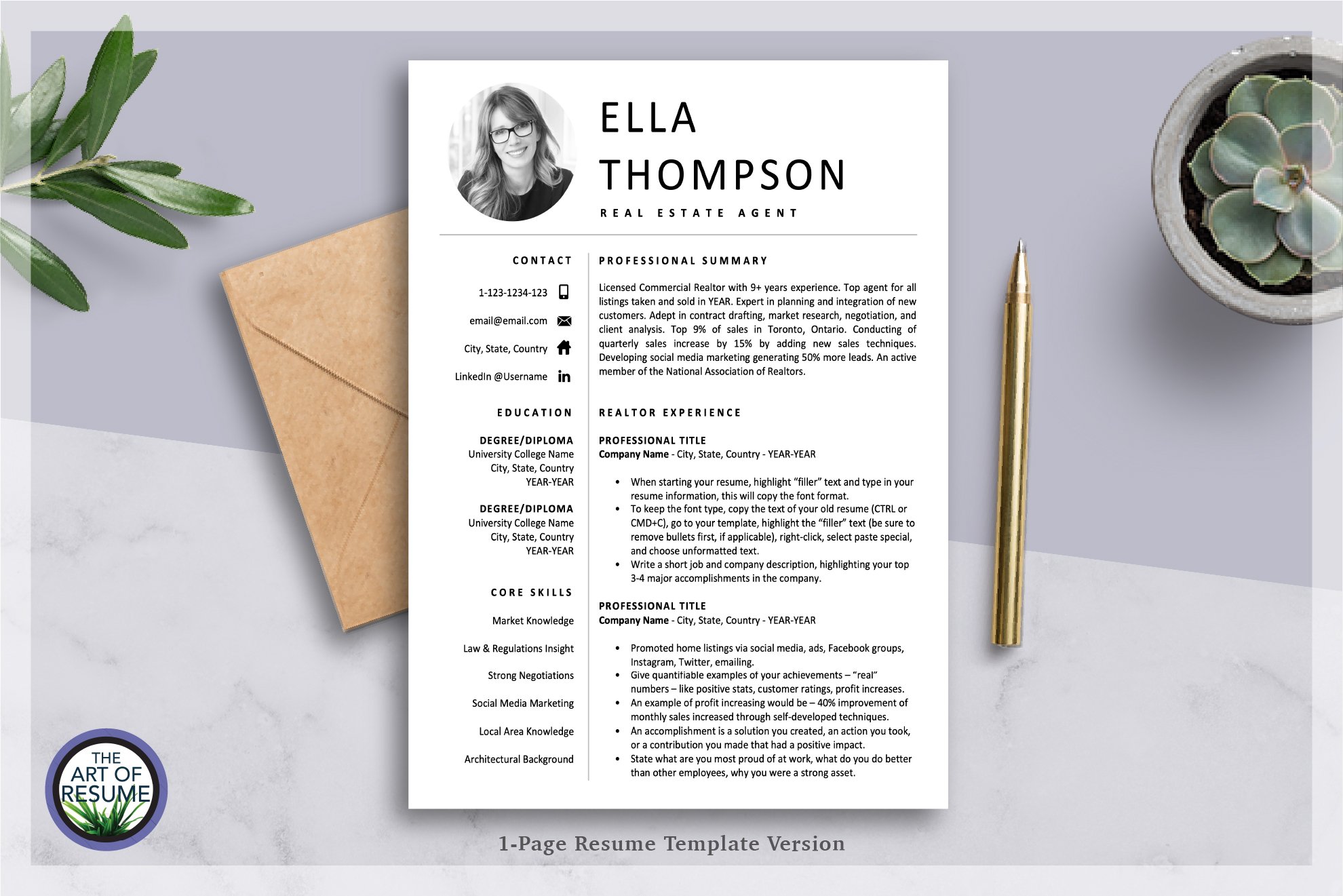 Resume CV Architect, Real Estate preview image.