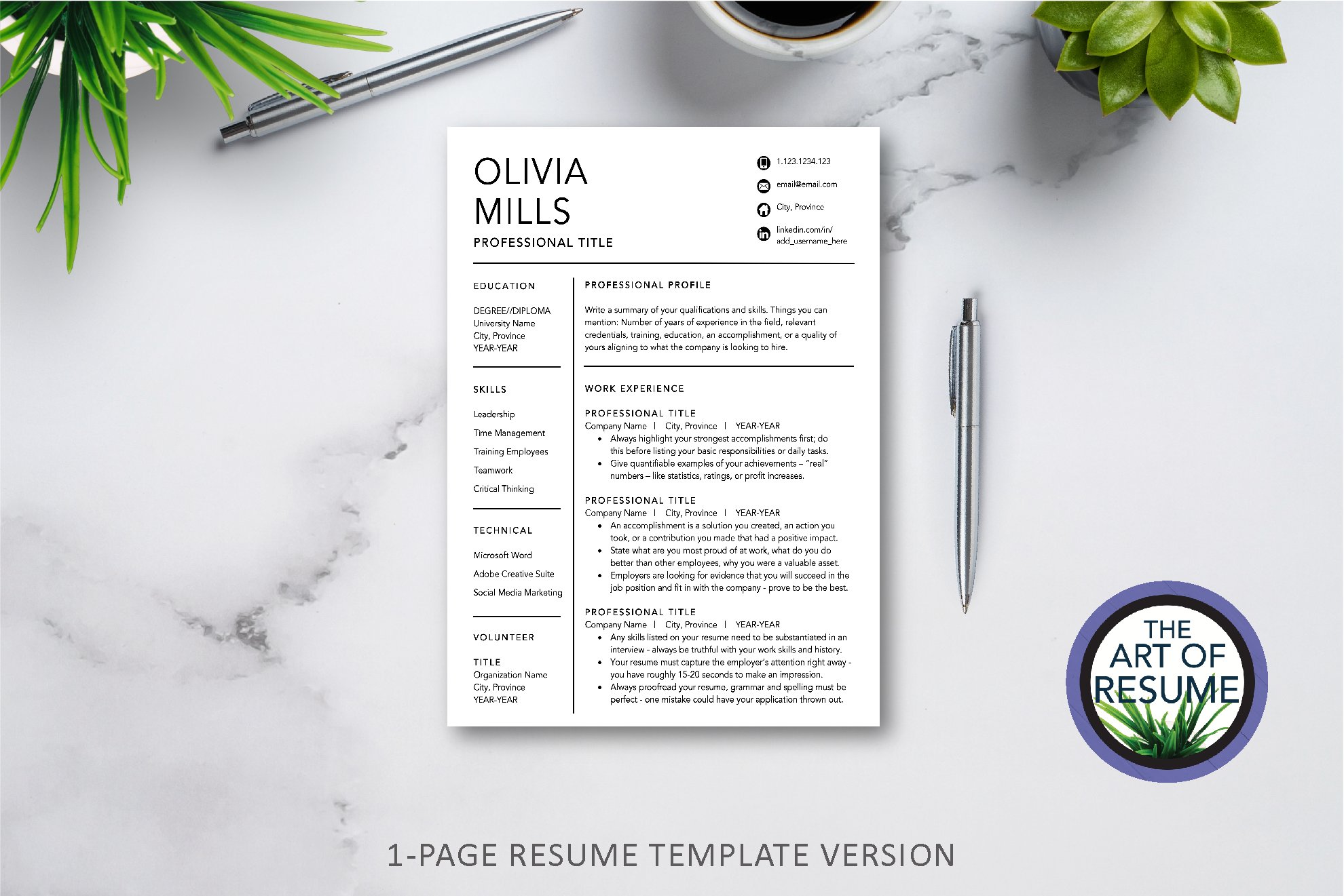 Clean Resume CV Template Bundle preview image.
