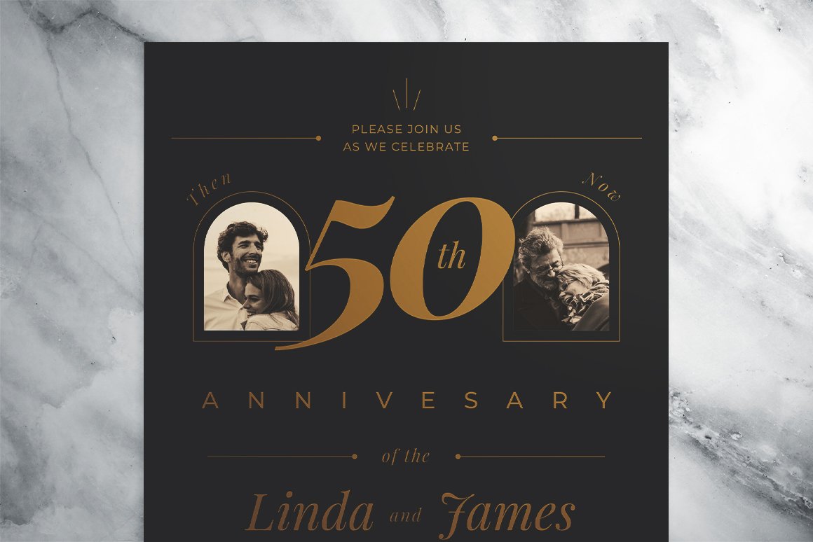 Wedding Anniversary Invitation Suite preview image.