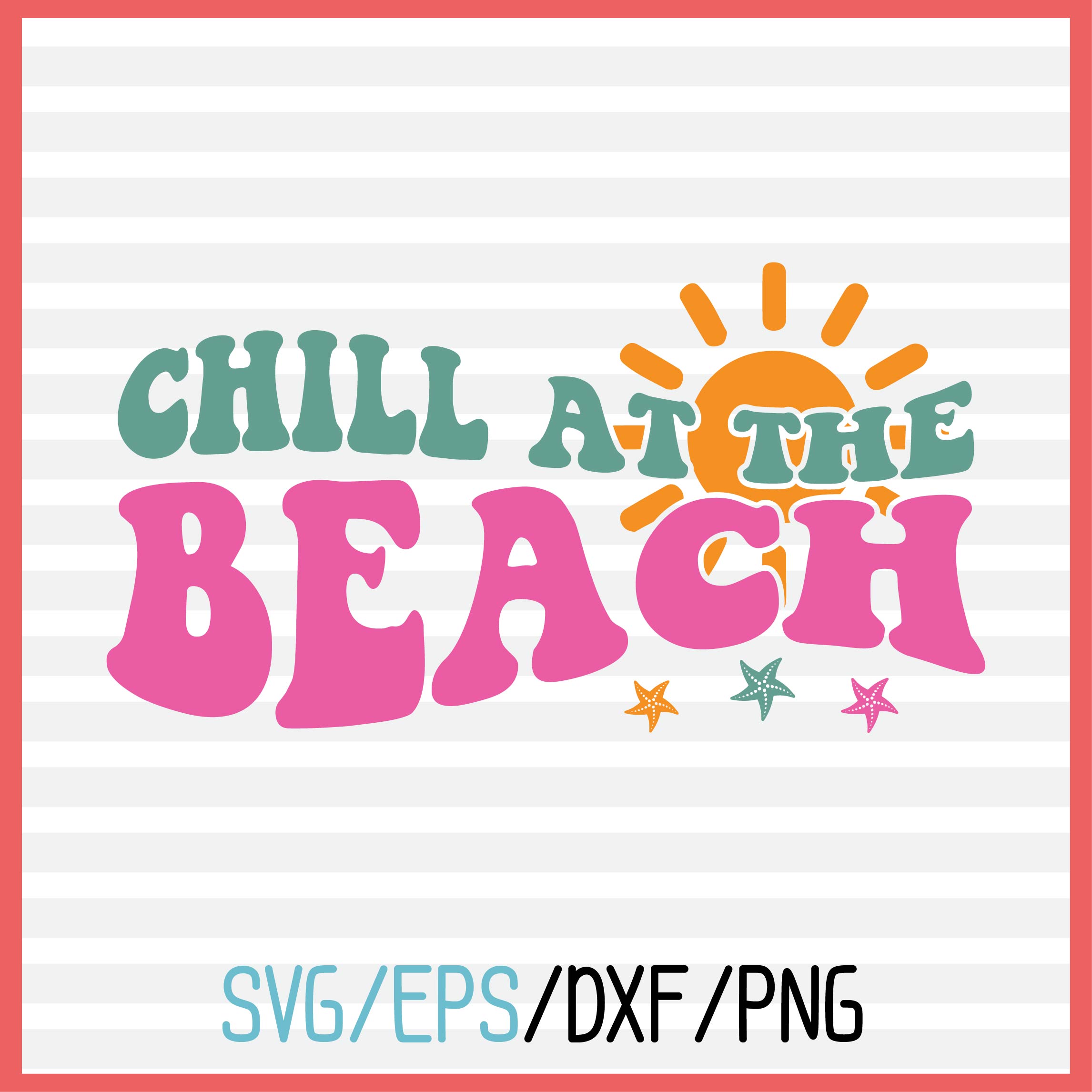 About Chill at the beach Retro svg design cover image.