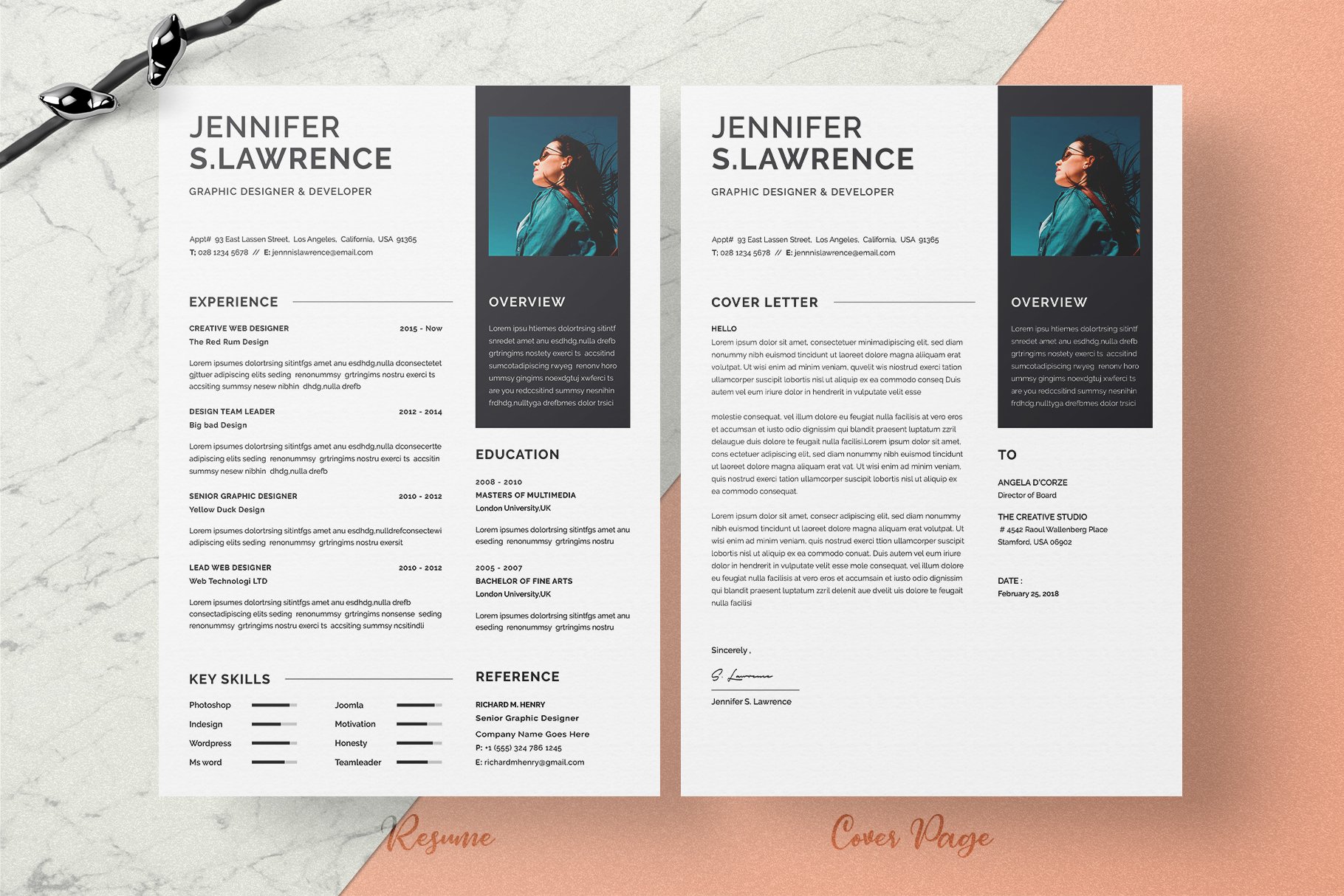 Resume Template / CV preview image.