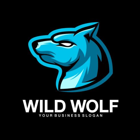 Wild wolf vector logo design cover image.