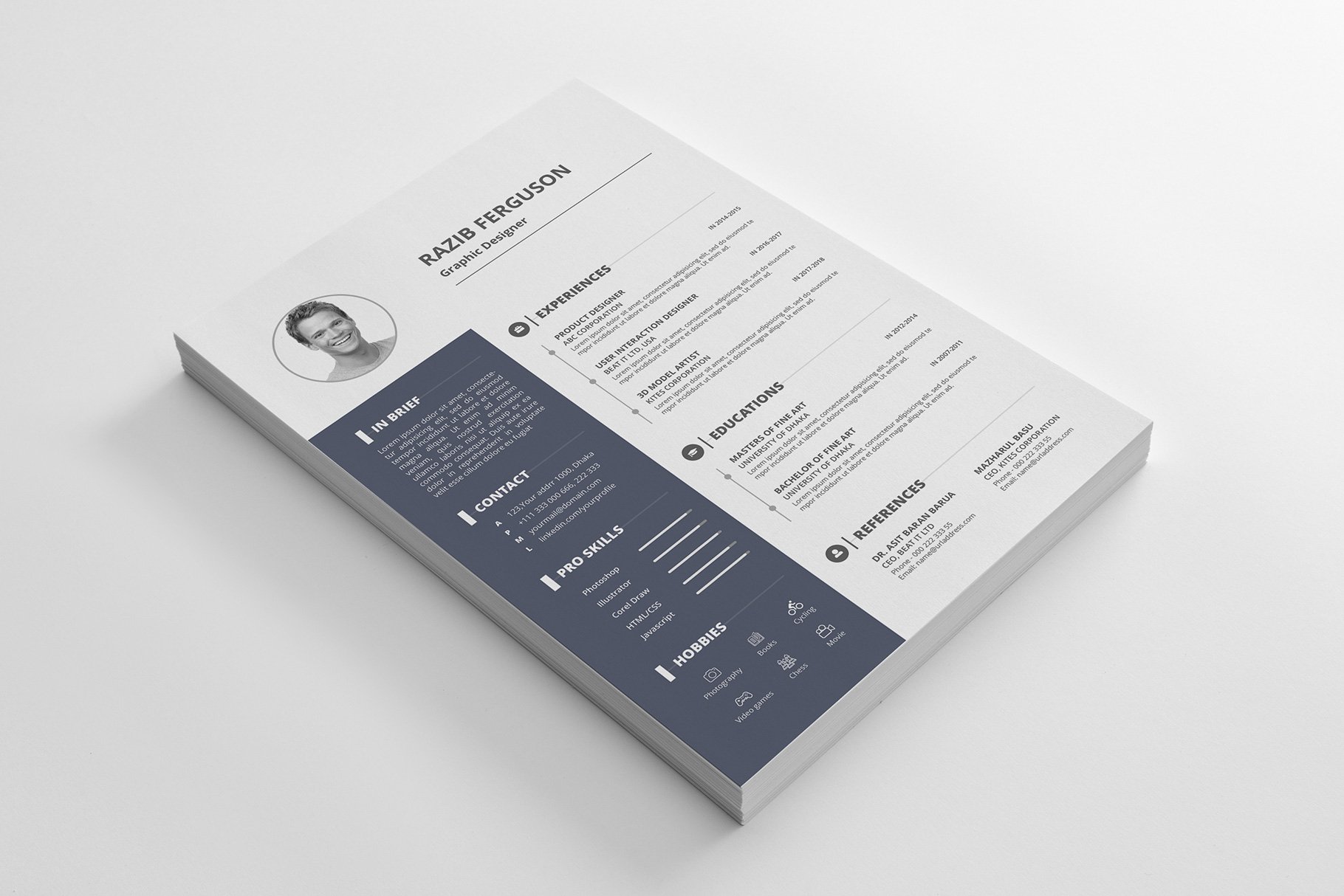 The Resume preview image.