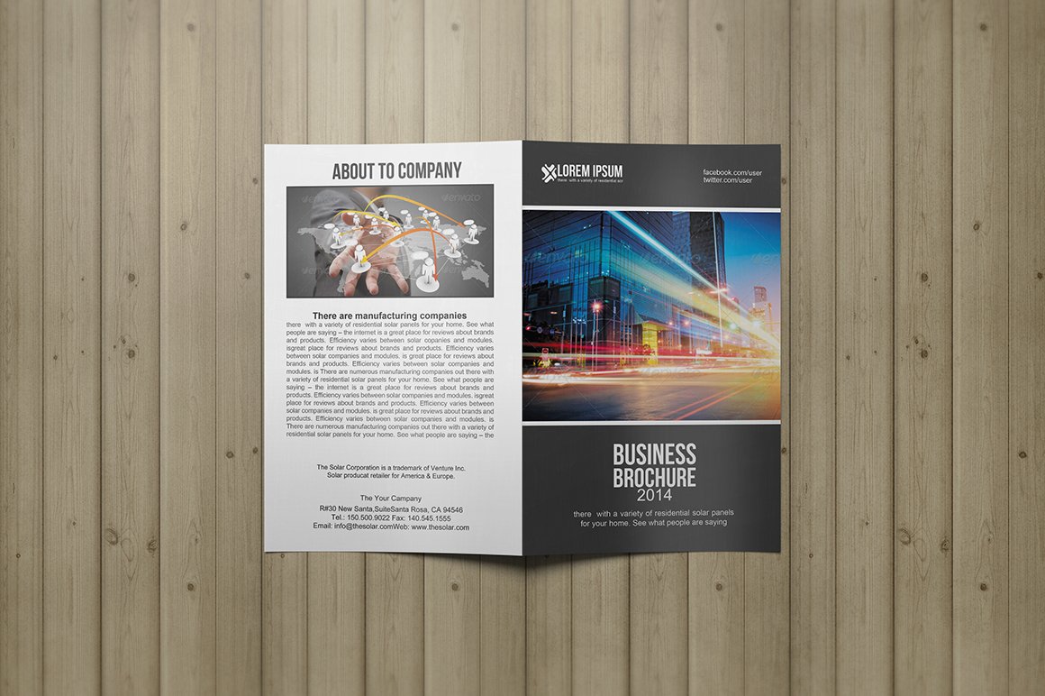 Bifold Brochure Template Vol 02 preview image.