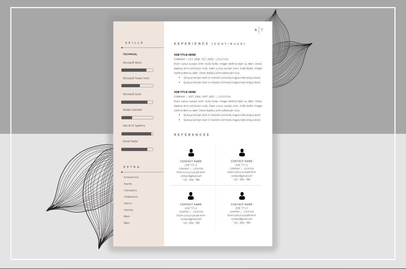 Resume Template & Cover Letter preview image.